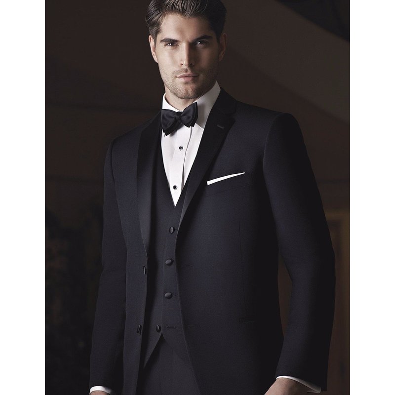 Alberto Nardoni Men's Wool Parker Tuxedo in Black — Mens Suits & Blazers