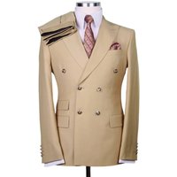 Alberto Nardoni Men's Modern Fit Double Breasted Wool Suit