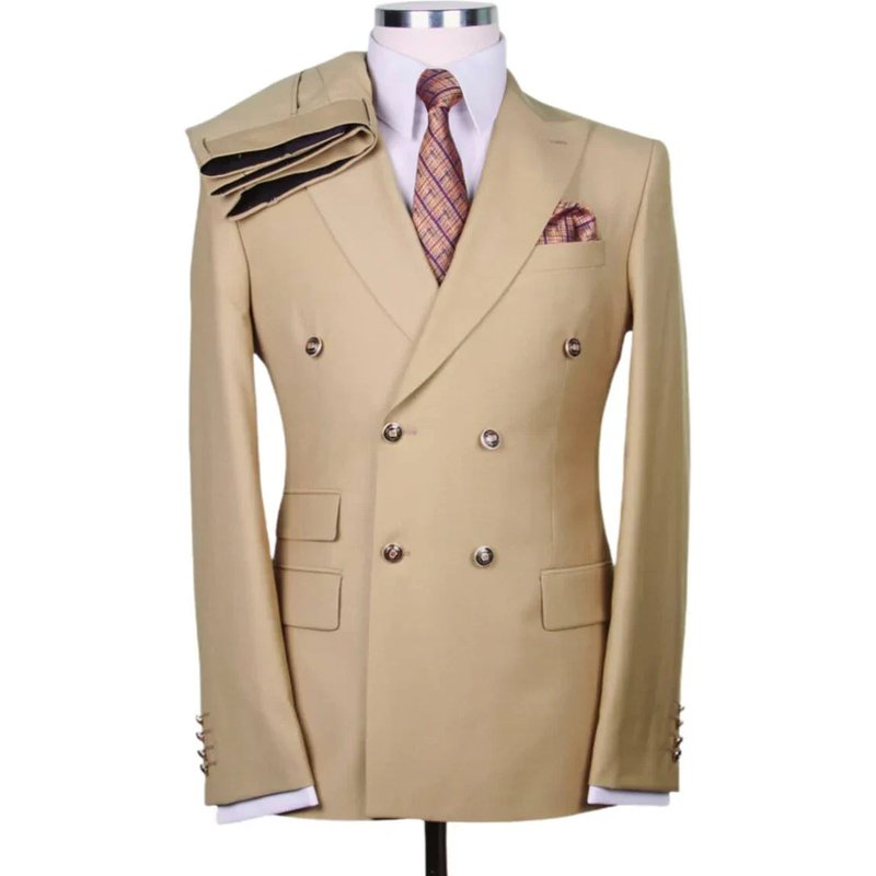 Costume en Laine à Double Boutonnage Ajusté pour Hommes Alberto Nardoni — Costumes et vestons pour hommes