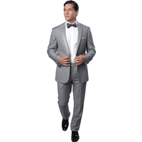 Alberto Nardoni Men's Slim Fit One Button Tuxedo in Light Grey — Mens Suits & Blazers