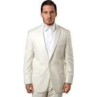 Tuxedo Ajusté à Un Bouton d'Alberto Nardoni en Ivoire — Costumes et vestons pour hommes