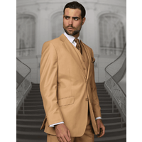 Alberto Nardoni Men's Classic Fit Wool Suit with Pleated Pants — Mens Suits & Blazers