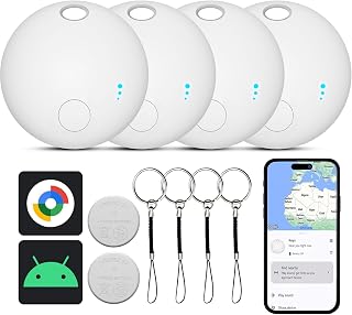 Air Tag Tracker for Android, Bluetooth Smart Tags, 4 Pack