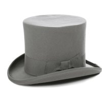 Mens Dress Tophat in Grey