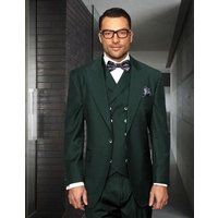 80s Suit - Mens 1930's suits - Classic Fit Pleated Pants - Wool Suits - 70s suit