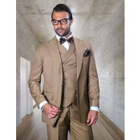 80s Suit - Mens 1930's suits - Classic Fit Pleated Pants - Wool Suits - 70s suit