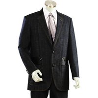 Denim Suit - Denim Blazer - Jean Fabric Suit -Black Patch Pocket