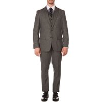 Edwardian Suit York Grey Slim FIT 3 Piece Herringbone Suit