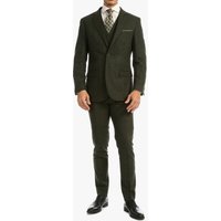 Edwardian Suit Bradford Hunter Green Slim FIT 3 Piece Tweed Suit