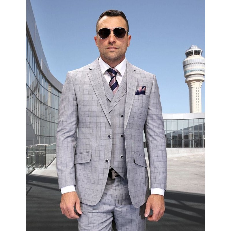 Statement Suits - Statement Plaid Suits - Wool Suits - Modern Fit Perfect for Business in 10 colors — Mens Suits & Blazers