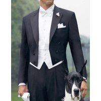Mens Designer Mardi Gras Long Tail Tuxedo in Black
