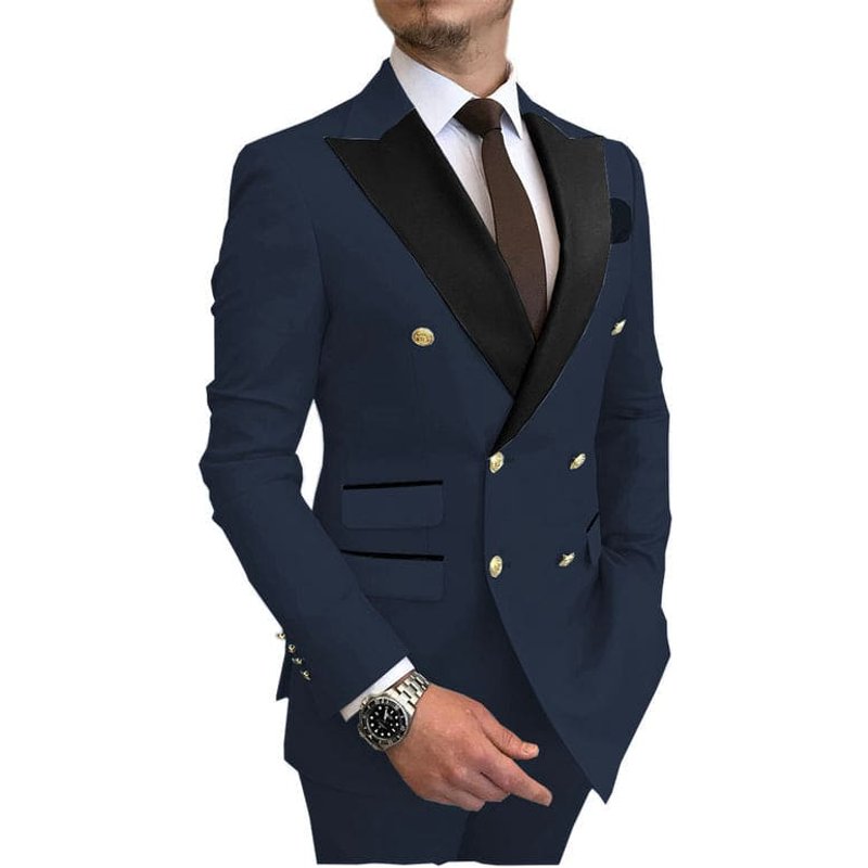 Double Breasted Tuxedo - Double Breasted Suit - Groom Suit - Groom Tuxedo - Wedding Suit — Costumes et vestons pour hommes