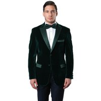 Veste de dîner châle traditionnelle pour hommes en vert