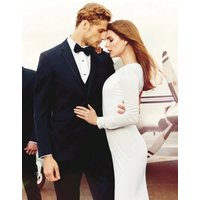 Midnight Blue Satin Trim Tuxedo — Mens Suits & Blazers