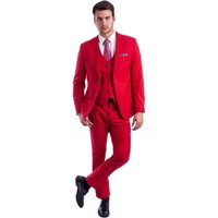 Skinny Fit Suit - Extra Slim Fit Suit Red Ultra Slim Fit 3-Piece Prom Suit
