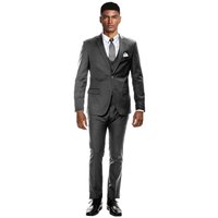 Skinny Fit Suit - Extra Slim Fit Suit Charcoal Gray Ultra Slim Fit 3-Piece Prom Suit