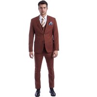 Skinny Fit Suit - Extra Slim Fit Suit Light Brown Ultra Slim Fit 3-Piece Prom Suit
