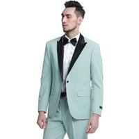Mens One Button Peak Lapel Wedding & prom Tuxedo in Mint Green — Costumes et vestons pour hommes