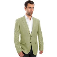 Hommes Linge d'été à deux boutons Blazer en vert menthe