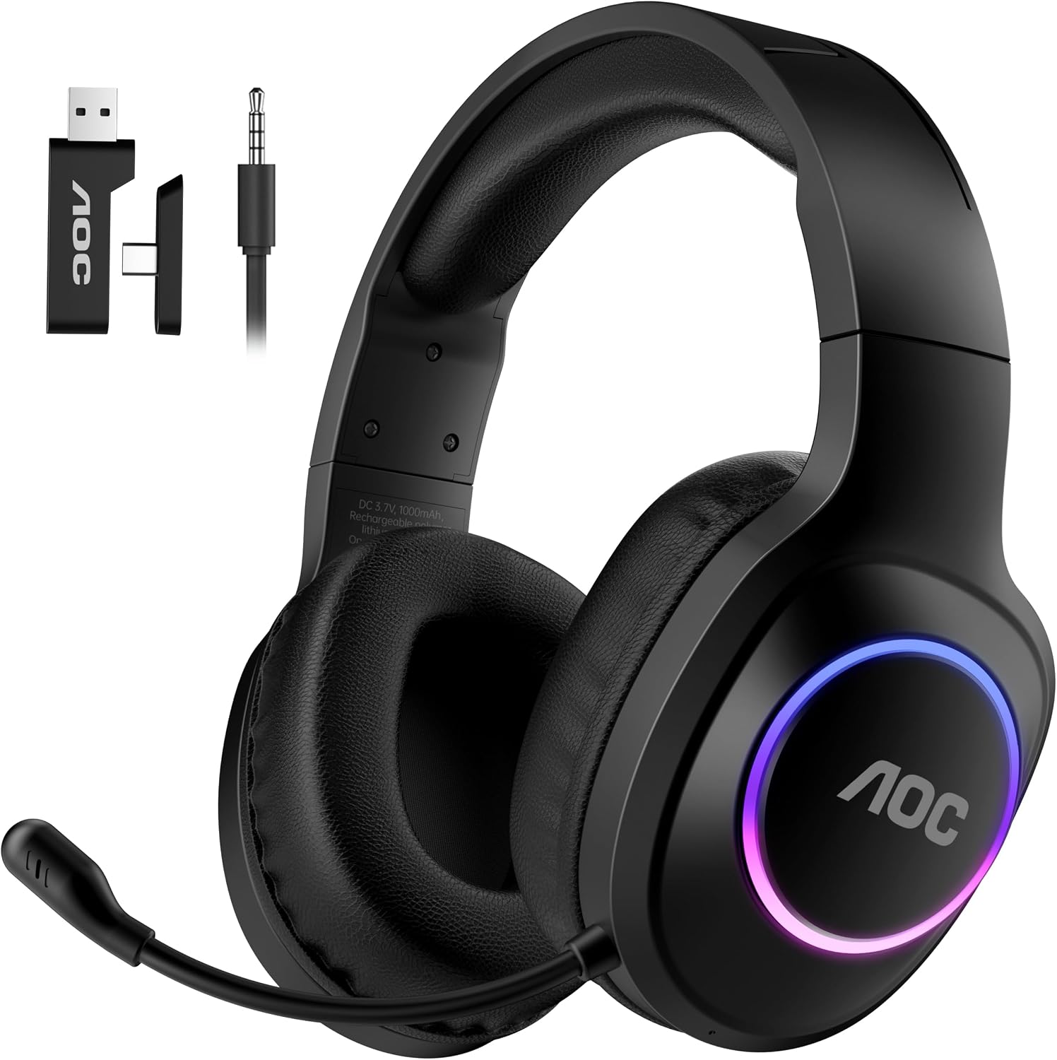 Casque de jeu sans fil AOC pour PS5/4, Nintendo Switch, PC — Casque de jeu