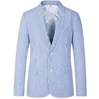 Pinstripe Blazer for Men - Bold Pinstripe Sport Jacket Perfect for Casual or Dressy in Blue