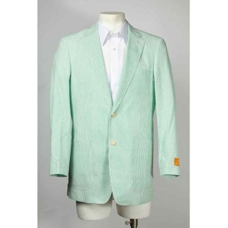 Pinstripe Blazer for Men - Bold Pinstripe Sport Jacket Perfect for Casual or Dressy in Green — Costumes et vestons pour hommes