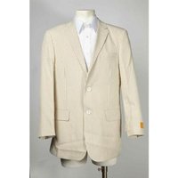 Pinstripe Blazer for Men - Bold Pinstripe Sport Jacket Perfect for Casual or Dressy in Taupe