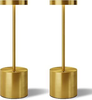 Ensemble de 2 lampes de table sans fil TBBGA LED avec batterie rechargeable de 5000 mAh — Lampe de bureau menée