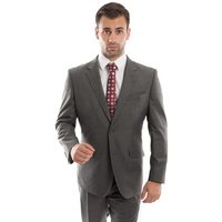 Charcoal Wool Twill Modern Fit Suit