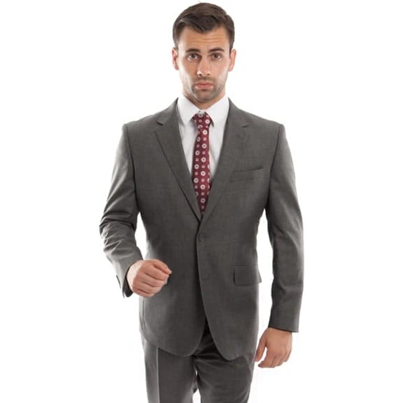Charcoal Wool Twill Modern Fit Suit — Costumes et vestons pour hommes