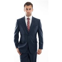 Indigo Blue Wool Twill Modern Fit Suit