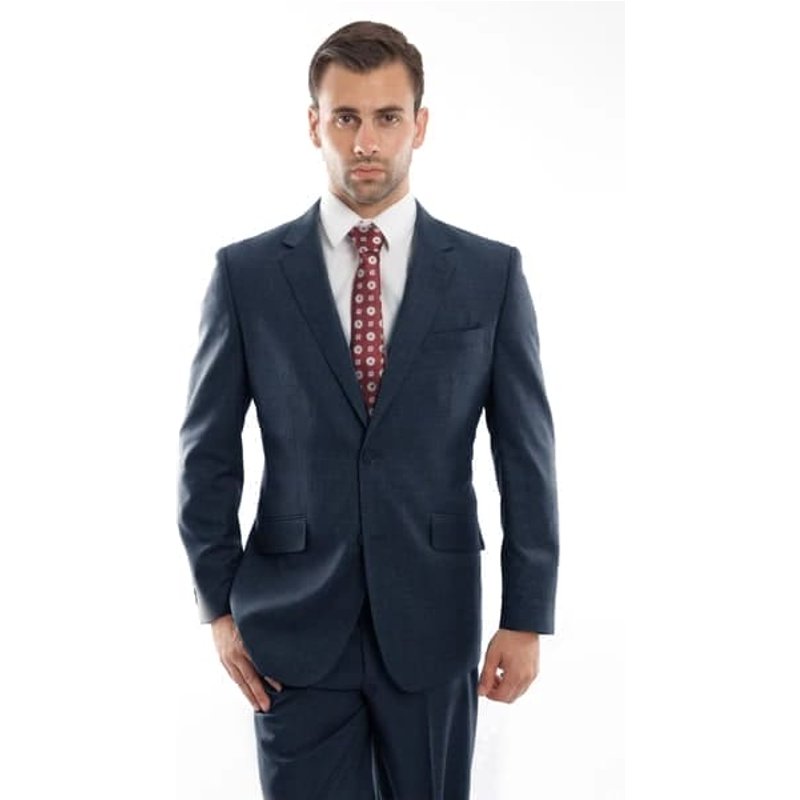 Indigo Blue Wool Twill Modern Fit Suit — Costumes et vestons pour hommes