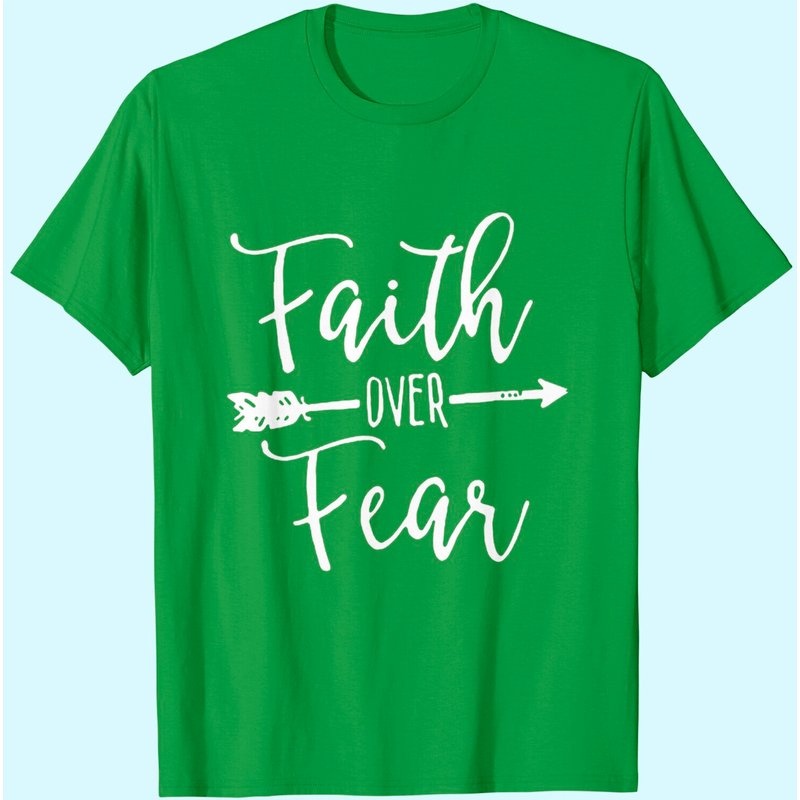 T-shirt d'été pour hommes, haut graphique Faith Over Fear — T-shirts pour hommes