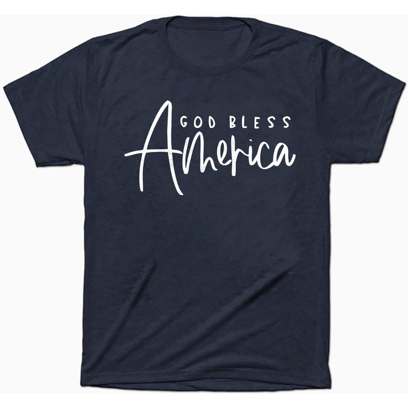 Liberal T-shirt God Bless America Patriotic Shirt — Mens T Shirts