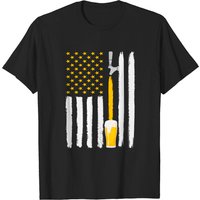 Craft Beer American Flag Usa T-shirt, 4th July Brewery T-shirt