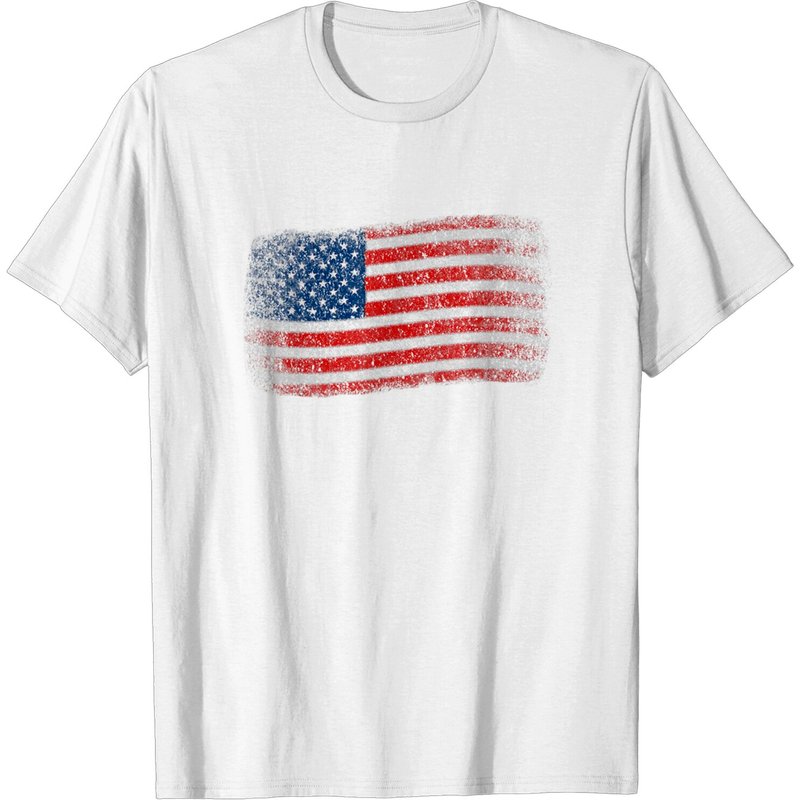 American Flag Tshirt Men Women 4th Of July Vintage Usa Flag T-shirt