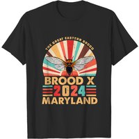Cicada T Shirt Great Eastern Brood X 2024 Maryland
