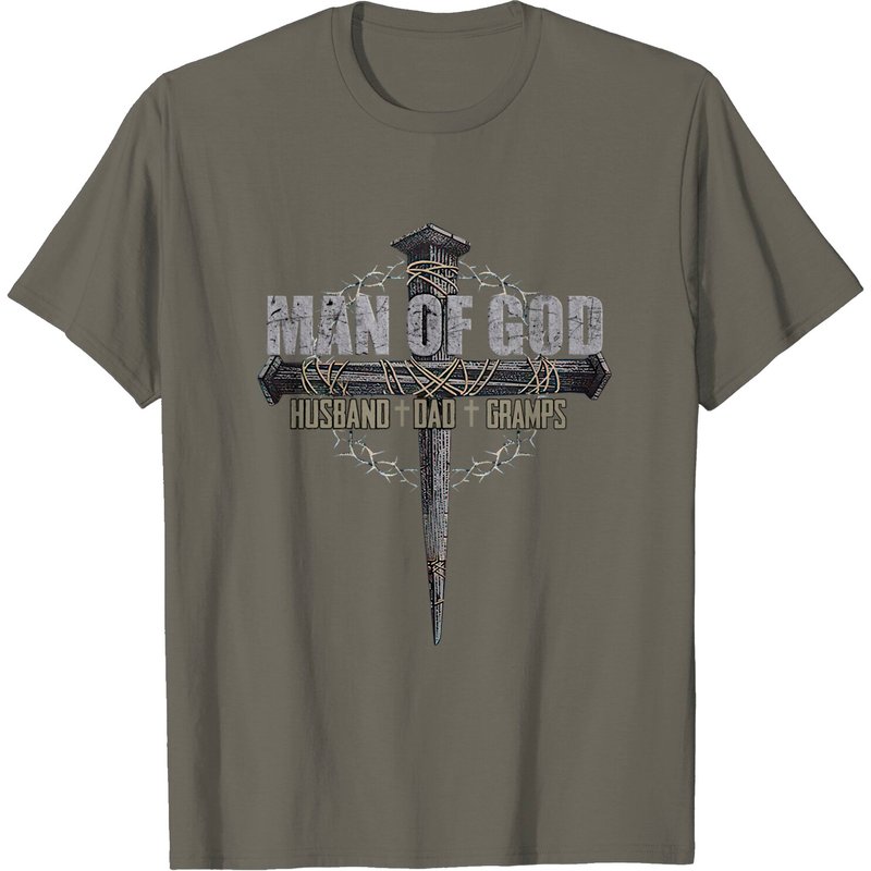 Man Of God - Gramps Back Classic T-shirt — Mens T Shirts
