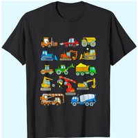 Construction Excavator Shirt For Boys Girls Men And Women T-shirt — Mens T Shirts