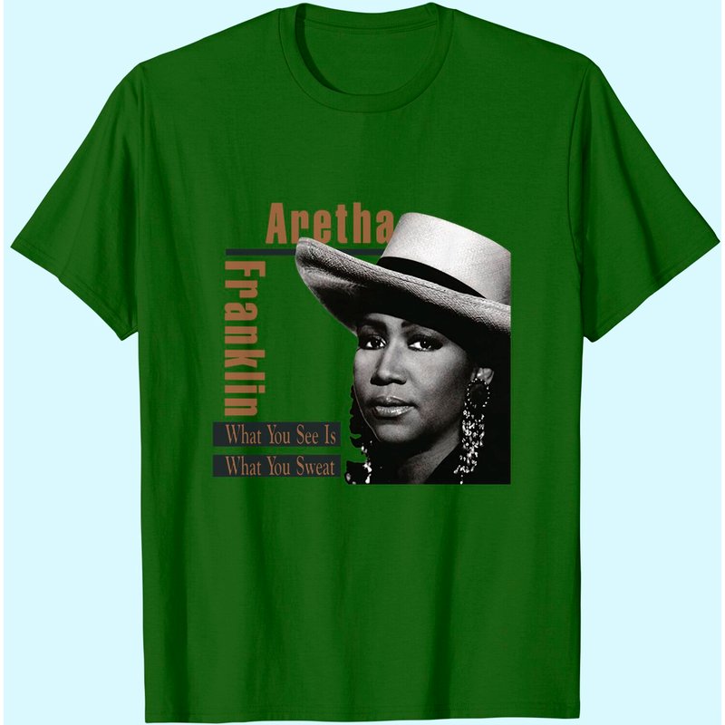 Aretha Franklin Ce que vous voyez est T-shirt imprimé créatif pour femme Noir — T-shirts pour hommes
