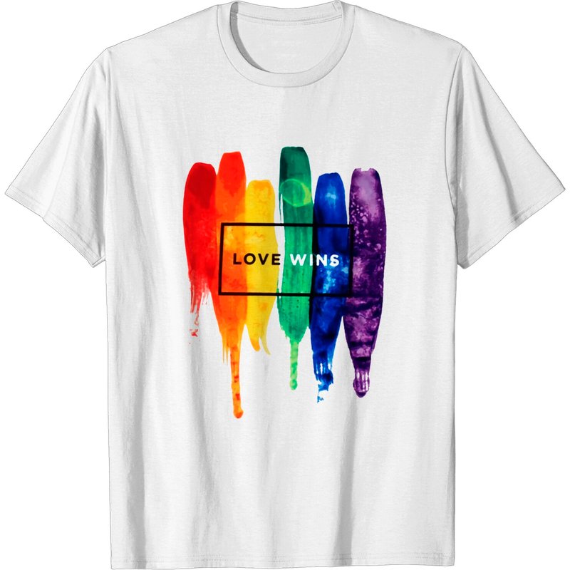 Smile Fish T-shirt graphique à col rond, motif arc-en-ciel, manches courtes — T-shirts pour hommes