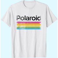 Men's Classic Polaroid Logo Vintage Style Rainbow T-shirt