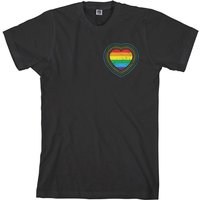 Men's Gay Pride Rainbow Heart T-shirt — T-shirts pour hommes