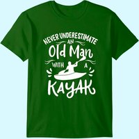 Mens Never Underestimate An Old Man With A Kayak | Kayaker T-shirt — T-shirts pour hommes