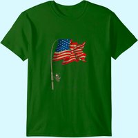 Fishing American Flag Fisherman Patriotic Day 4th Of July T-shirt