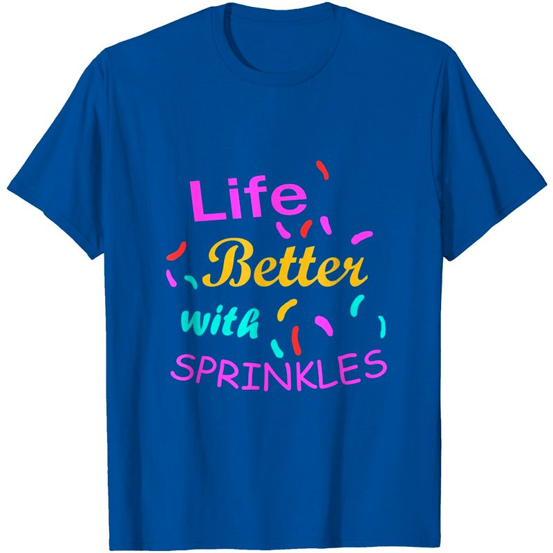 Life Is Better With Sprinkles Ice Cream Cone Dessert Sweet T-shirt — T-shirts pour hommes