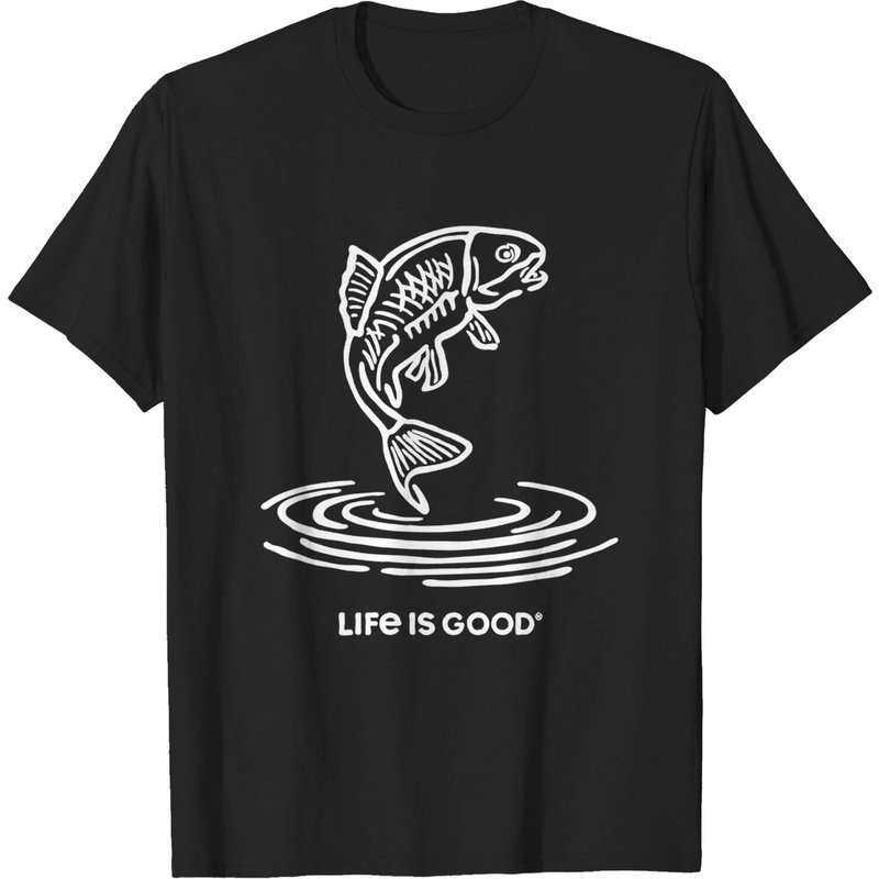 Jumping Fish Crusher Tee Shirt, Fishing Shirt, Fisherman Gift, Fish Crusher T-shirt — T-shirts pour hommes