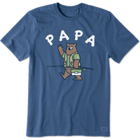 Papa Bear Fisherman Lover Tee Shirt, Gift For Fathers Day, Fish Crusher Shirt, Fishing Shirt — T-shirts pour hommes