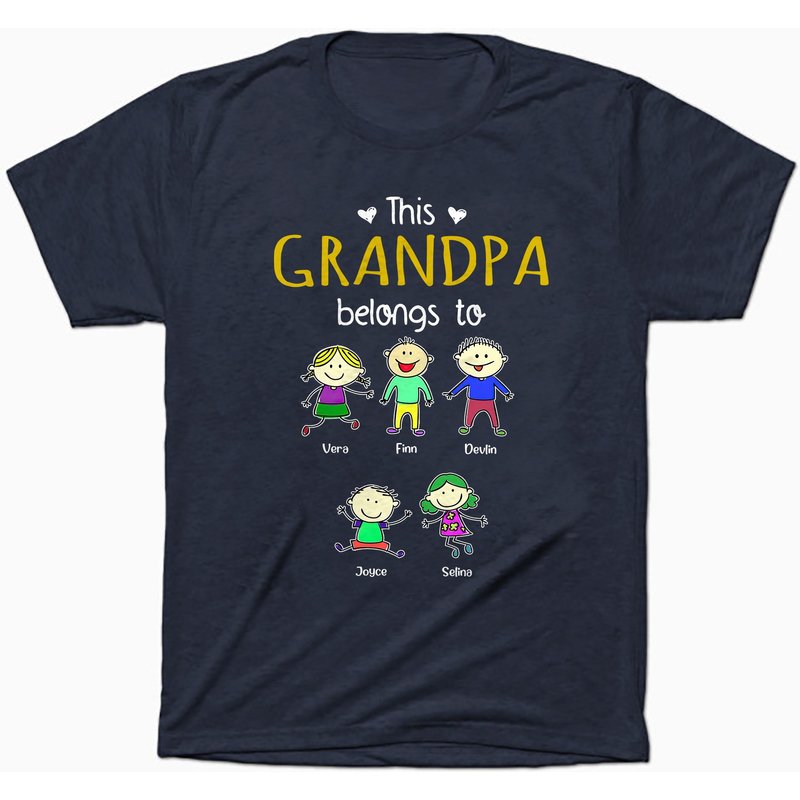T-shirt personnalisé papa et grand-père pour les cadeaux de la fête des pères — T-shirts pour hommes