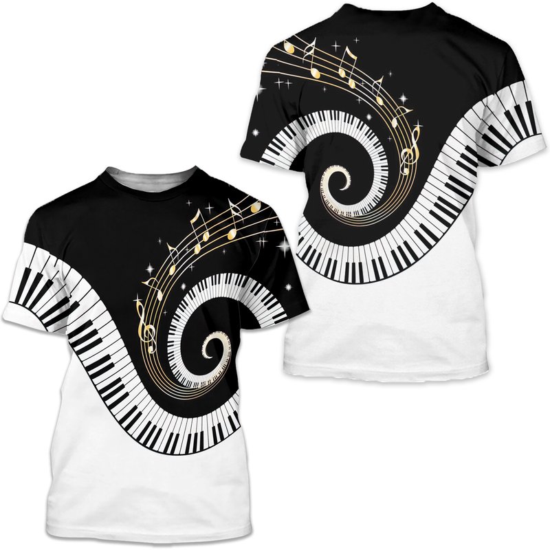 T-shirt d’instrument de musique imprimé en 3D pour hommes — T-shirts pour hommes